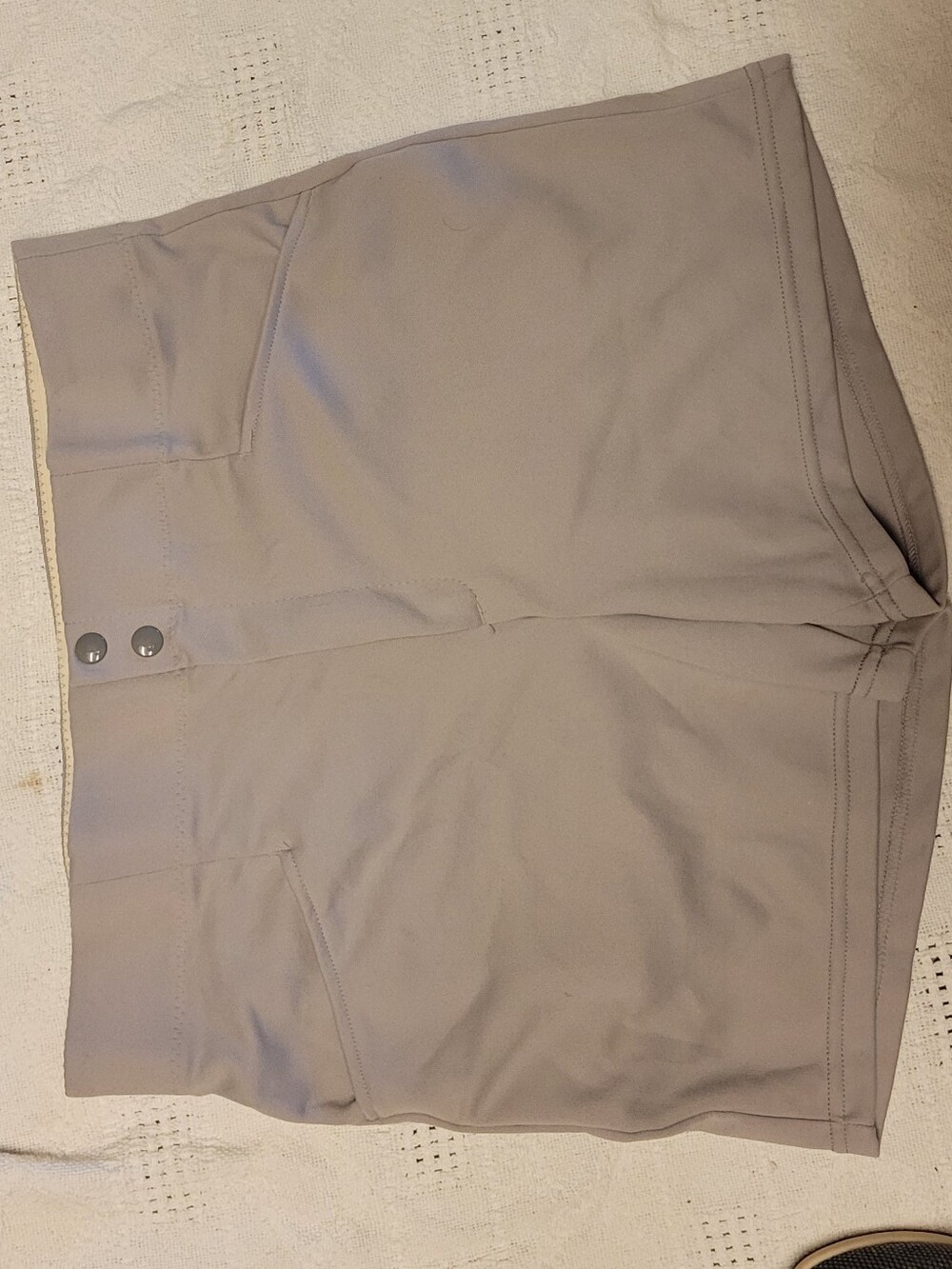 Bike High-Waist Stretch Shorts in Light Taupe